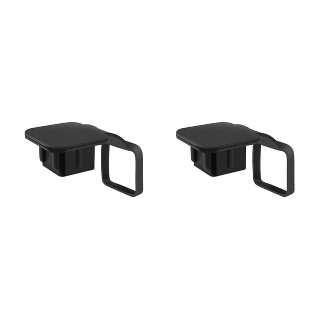 Speravity Cubierta de tubo de enganche de remolque, reemplazo desmontable, reparación de puerto cuadrado reutilizable, accesorios de pieza de Negro 2piezas
