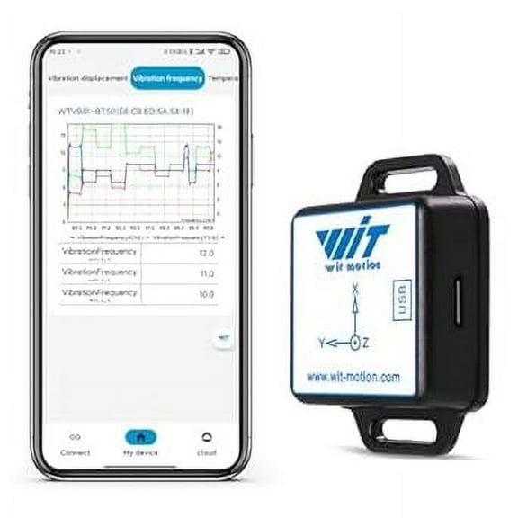 [Ble Vibration Sensor ] WTVB01-BT50 Ble Wireless MPU6050 Multi-Connect Vibration Sensor, 100Hz Output 3-axis (Vibration Displacement   Vibration Speed   Vibration Angle   Vibration Frequency)