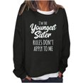 thumbnail image 1 of Sudadera de gran tamaño con estampado de letras y texto divertido para mujer, cuello redondo, manga larga, suelta, blusa individual Pompotops  gfhjh18807, 1 of 5