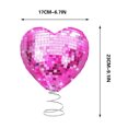 thumbnail image 4 of Xihbxyly Bola de Espejos con Forma de Corazón, Colgante Romántico para San Valentín, Decoración Reflectante para Bodas, Práctico Diseño Colgante de Primavera, Ideal para Fiestas Navideñas, Recuerdos, 4 of 7
