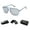 Matte Blue Frame Grey Lenses, variant on JUST GO Men Metal Frame Square Aviator Polarized Sunglasses, 100% UV Protection, Matte Gunmetal, Grey