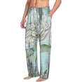 thumbnail image 3 of Kdxio Vintage Rose1 Print Men's Sleep Pajama Pant Lounge Pants with Pockets, 3 of 8