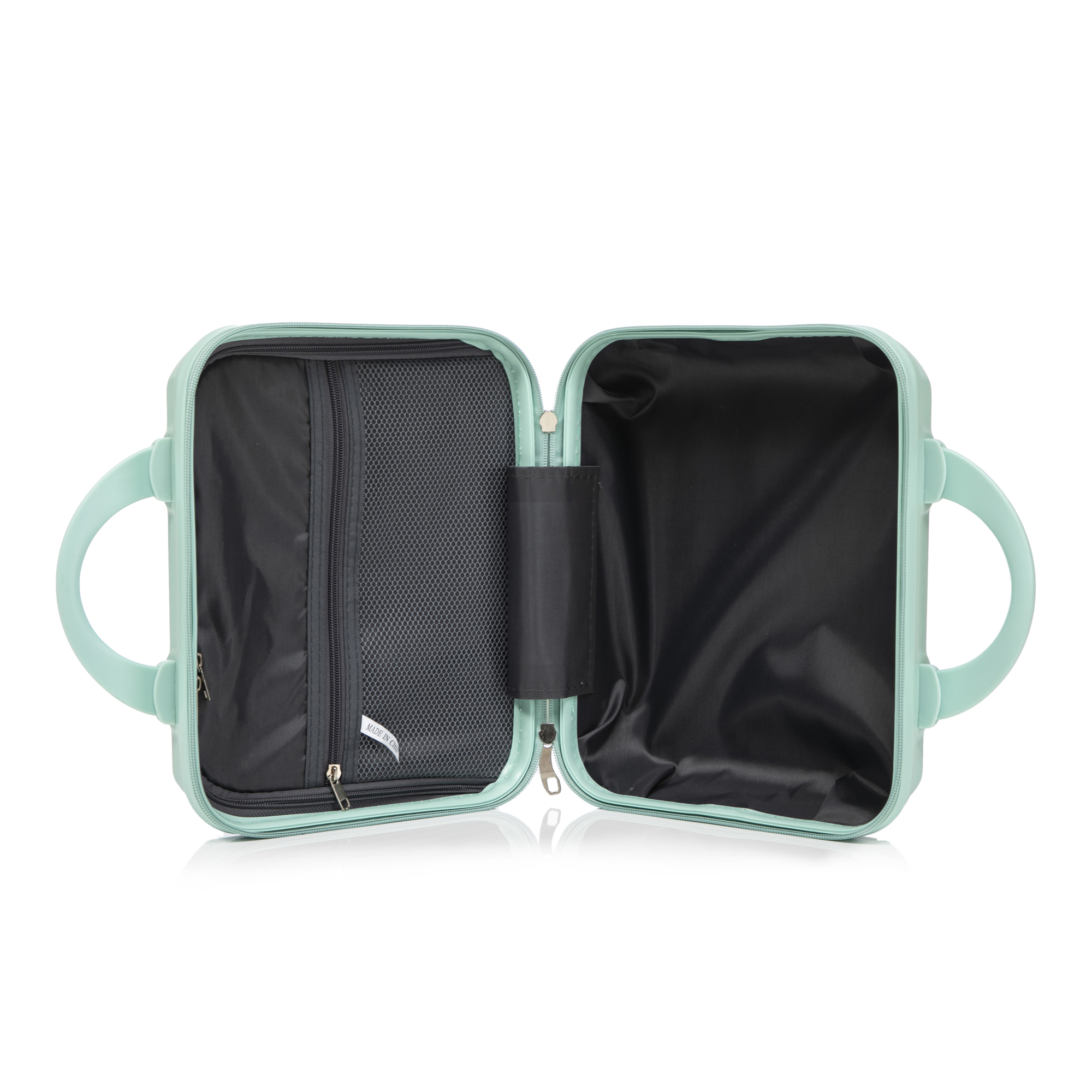 2 Piece in ABS Spinner Wheel Luggage Sets, Hardside Suitcase with Combination Lock,20 inch Carry On Luggage 14 inch Cosmetic Case