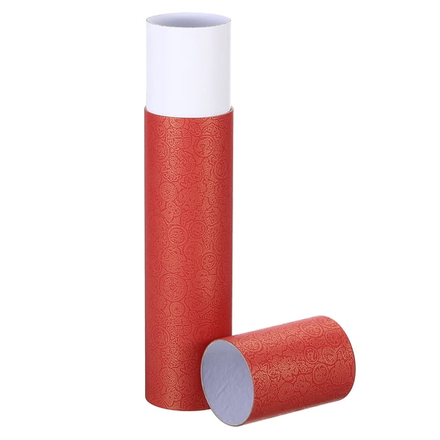 Uxcell 2 Inch x 11 Inch Poster Tube Photo Storage Tube Calligraphy Painting Tubes Mailing Tubes, Red