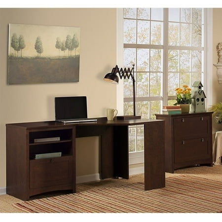 Buena Vista Corner Desk With Lateral File Cabinet In Madison