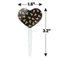 thumbnail image 6 of Sweet Orange Candy Corn Pattern Heart Love Cupcake Picks Toppers Decoration Set of 6, 6 of 6