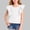 White, variant on NAISIBABY Girls T-Shirt with Ruffled Sleeve, Crewneck Summer Fashion Soft Knit Kids Cute Casual Tee Hot Pink Size 12