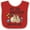 Red and White, variant on Inktastic My Big Brother Loves Me with Sloth and Hearts Boys or Girls Baby Bib