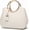 Cream, variant on Charm Glossy Metal Grip Structured Shoulder Handbag Women Satchel
