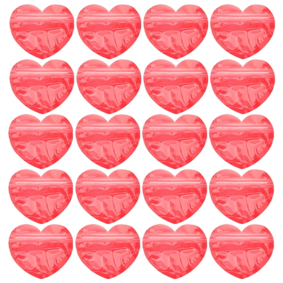 20 Pcs Jewelry Bag Sealing Bags Valentines Day Treat for Class Pouch Packaging Storage Plastic Necklace