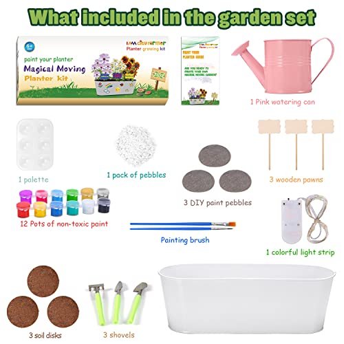 Kit de cultivo de flores de pintura y plantación para niños, kit de plantación para niñas X TOYZ X TOYZ