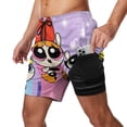 thumbnail image 2 of The Powerpuff Girls Mens Swim Trunks with Compression Liner Board Shorts Quick Dry Swim Shorts Bathing Suits XL, 2 of 8