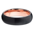thumbnail image 2 of 6mm Rose Gold Tungsten Wedding Ring,Black Tungsten Ring,Engagement Ring,Rose Gold,Anniversary Ring,Comfort Fit, 2 of 4