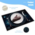 thumbnail image 3 of BaHomeck placemats Set of 4 rectangle Linen Cotton Placemats for Dining Table Washable Heat Resistant,Space With Stars And Galaxies,18*12inch, 3 of 4