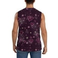 thumbnail image 4 of Easygdp Snowflakes and Hearts Men's Breathable Tank Tops Sleeveless Sporty T Shirts for Basketball, Mountaineering, Bodybuilding -Medium, 4 of 8