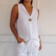 thumbnail image 5 of TaTaai Women Solid Color V Neck Tank Top Sleeveless Breathable Lightweight Non See-through Machine Washable No Fading Versatile Casual Daily Inner Outer Wear Camisole Gift, 5 of 5