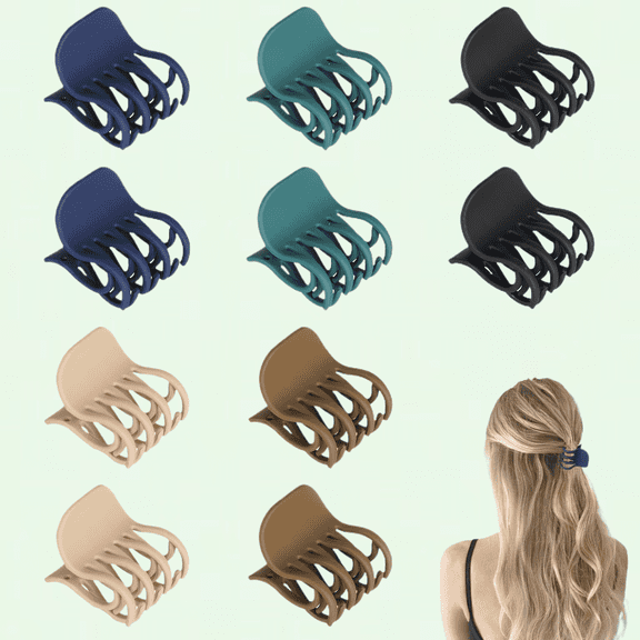 Medium Hair Clips for Fine Hair, 10pcs Non-slip Matte Hair Clips for Women and Girls with Double Row Teeth and Jaw Clips