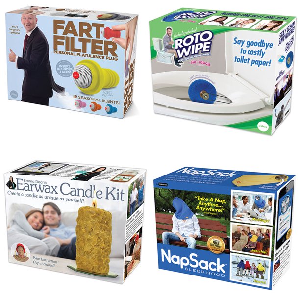 Set Nap Sack Roto Wipe Earwax Candle Fart Filter Prank Gift Boxes Walmart Com Walmart Com