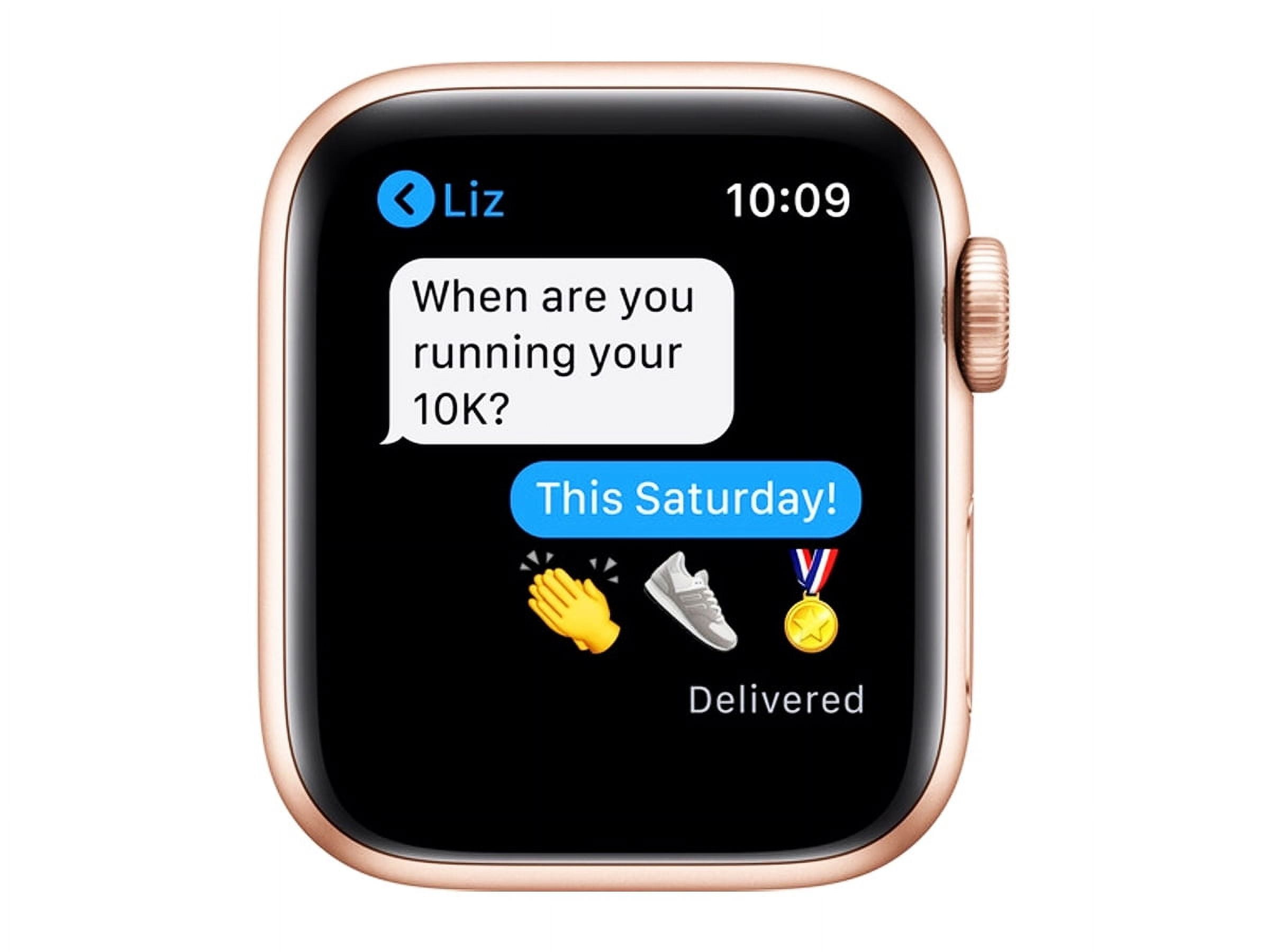 Restored Apple Watch SE (GPS, 40mm) - Gold Aluminum Case with Pink Sand Sport Band (Refurbished)