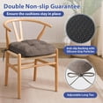 thumbnail image 5 of Chair Cushions for Dining Chairs, Dining Chair Cushions, Tufted Indoor Chair Pads with Ties & Non Slip Backing, Seat Cushions for Kitchen Chairs 16.5” x 16.5” x 3.5”, Set of 4, Light Brown, 5 of 14