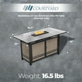thumbnail image 3 of Four Seasons Courtyard Manhattan LP Gas Aluminum Fire Pit Table, Gray, 3 of 8