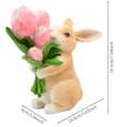 thumbnail image 3 of Oioii Outdoor Lifelike Cute Little Bunny Ornament, White Rabbits Figurine Garden Decoration, Resin Crafts For Easter And Home Yard Decor,A, 3 of 6