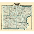 thumbnail image 2 of Warner 17x15 White Modern Wood Framed Museum Art Print Titled - Clark Illinois Landowner - Warner 1870, 2 of 4