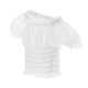 thumbnail image 1 of Camiseta de manga corta elástica ajustada con mangas abullonadas para mujer a escala 1/6 Blanco A, 1 of 9