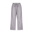 thumbnail image 5 of Women's Pants Fashion Casual Pants For Women Casual Loose Drawstring Drawstring Solid Color Large Size Three Quarter, 5 of 6