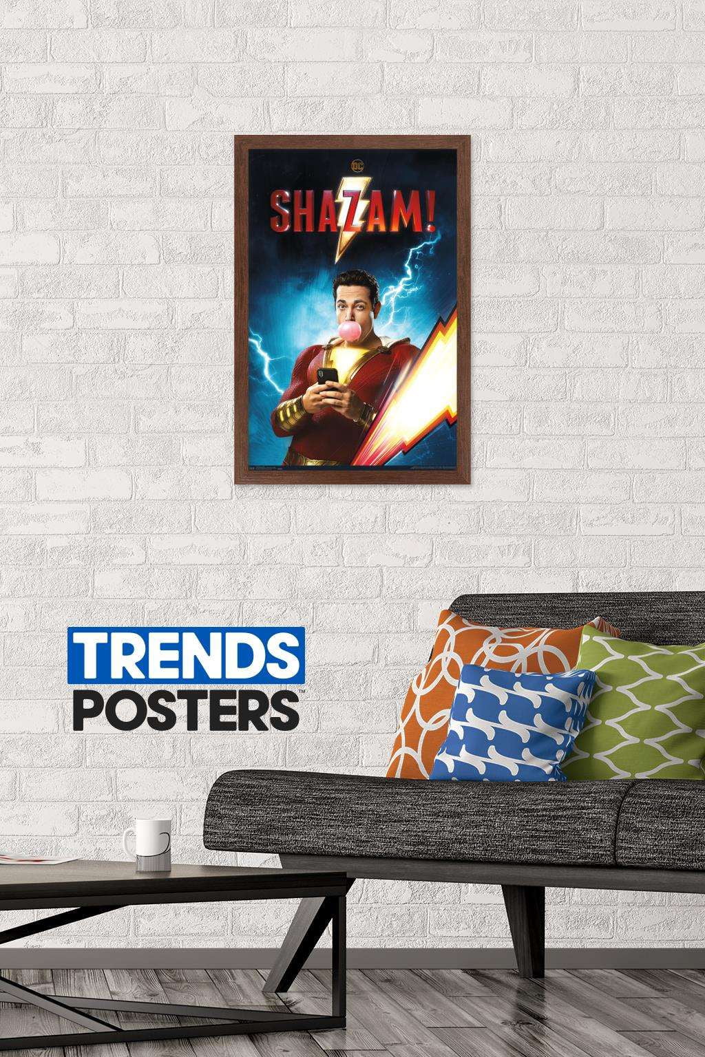 DC Comics Movie - Shazam - Chill Wall Poster, 14.725" x 22.375", Framed