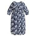 thumbnail image 4 of Terra & Sky Women's Plus Size Cinch Waist Midi Dress, Sizes 0X-4X, 4 of 4