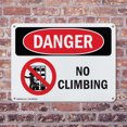 thumbnail image 4 of (2 Pack) No Climbing OSHA Danger Sign 24 Inch X 18 Inch Indoor / Outdoor Rust-Free Aluminum Metal Signs for Workplace, Workshop, and Construction Site, Made in the USA, 4 of 8