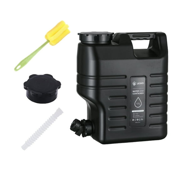 Contenedor de agua para acampar, Tanque de Agua para exteriores, cubo con tapa de rosca, jarra de agua con grifo para barbacoa, RV, conducción de