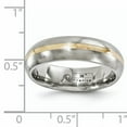 thumbnail image 6 of Edward Mirell  Titanium and 14K Yellow Gold Stripe Brushed 6mm Band, 6 of 6