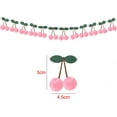 thumbnail image 2 of Dalrosia 3PCS Cherry Garland Decoration Cherries Birthday Decoration Christmas Pompom Felt Bunting Cherries 6.6 Ft Garland Colorful DIY Fruit Hanging for Baby Birthday Wedding, 2 of 5