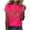 Watermelon Red, variant on Sexlip Womens Short Sleeve Floral Print Crew Neck T Shirt Soft Fabric Casual Silhouette for Casual Hangouts Yellow S