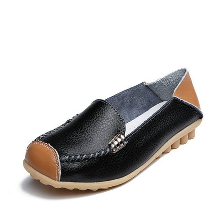 

Women‘s Solid Color Flats Shoes Non-slip Round Toe Slip On Loafers Casual Walking Moccasins Shoes