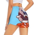 thumbnail image 2 of Uemuo Sushi Salmon Surfing Pattern Women's Athletic Shorts High Waisted Running Shorts with Liner Pockets Gym Elastic Workout Shorts-X-Large, 2 of 9