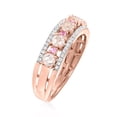 thumbnail image 3 of Ross-Simons 0.45 ct. t.w. Morganite and .10 ct. t.w. Diamond Ring With Pink Sapphire Accents in 18kt Rose Gold Over Sterling, Women's, Adult, 3 of 8