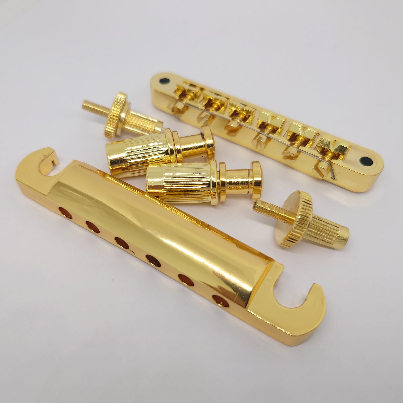 Guitar Fixed Saddle Bridge Tailpiece Tune-O-Matic 1 Set Gold for ABR-1 LP LP Electric guitars Replacement parts