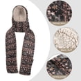 thumbnail image 6 of BZSMCE Warm Fleece Hood Scarf Wrap Gingerbread & Stars Christmas Sparkle Pattern, 6 of 7
