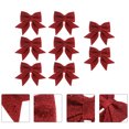 thumbnail image 4 of KAKOWELY 8 piezas de lazos navideños con polvo dorado para árbol de Navidad. Adornos navideños., 4 of 4