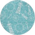 thumbnail image 2 of Addison Rugs Dream Shag Premium Machine Washable Transitional Nautical Ocean Round Rug, 8' x 8', 2 of 8
