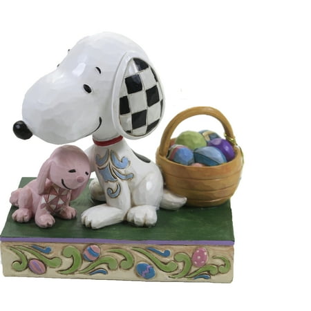 Jim Shore Easter Surprises Polyresin Peanuts Snoopy Easter Basket 6007938