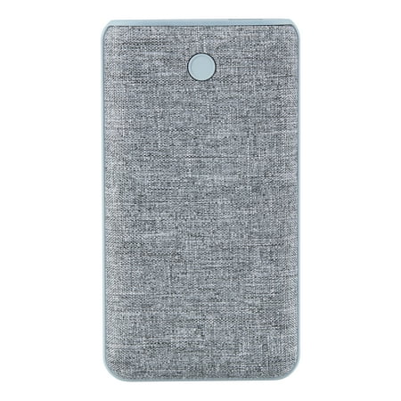 onn. Dual-Port Portable Battery, 3x Charge, 10000 mAh - Grey (Fabric)