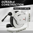 thumbnail image 3 of Retractable Pressure Washer Hose Reel 60 FT x 1/4”, Heavy Duty Power Washer Hose Reel 3600 PSI, Auto-Rewinding, Wall/Floor Mounted, 3 of 9
