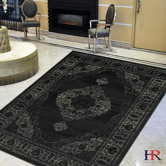 Gray/Ivory Persian Tabriz Floral Pattern Distressed – Modern Vintage Area Rug