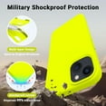 thumbnail image 3 of Compatible with iPhone 14 Case, Silky Touch Premium Soft Liquid Silicone Rubber Anti-Fingerprint Full-Body Protective Bumper Phone Case for iPhone 14, 6.1 inch (Neon Yellow), 3 of 14
