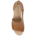 thumbnail image 4 of Journee Womens Aretha Back Heel Zip Peep Toe Wedge Sandals, Widths Available, 4 of 9