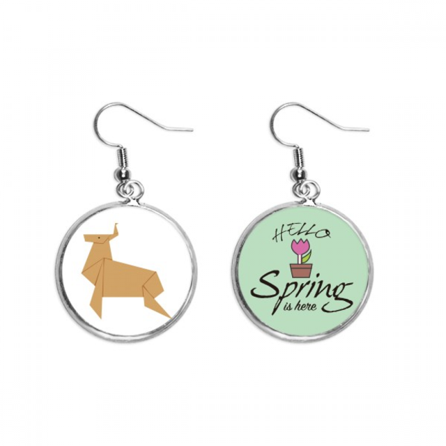 Abstract christmas Deer patron de origami Colgante decorativo temporada pendientes de primavera joyas Unbranded M